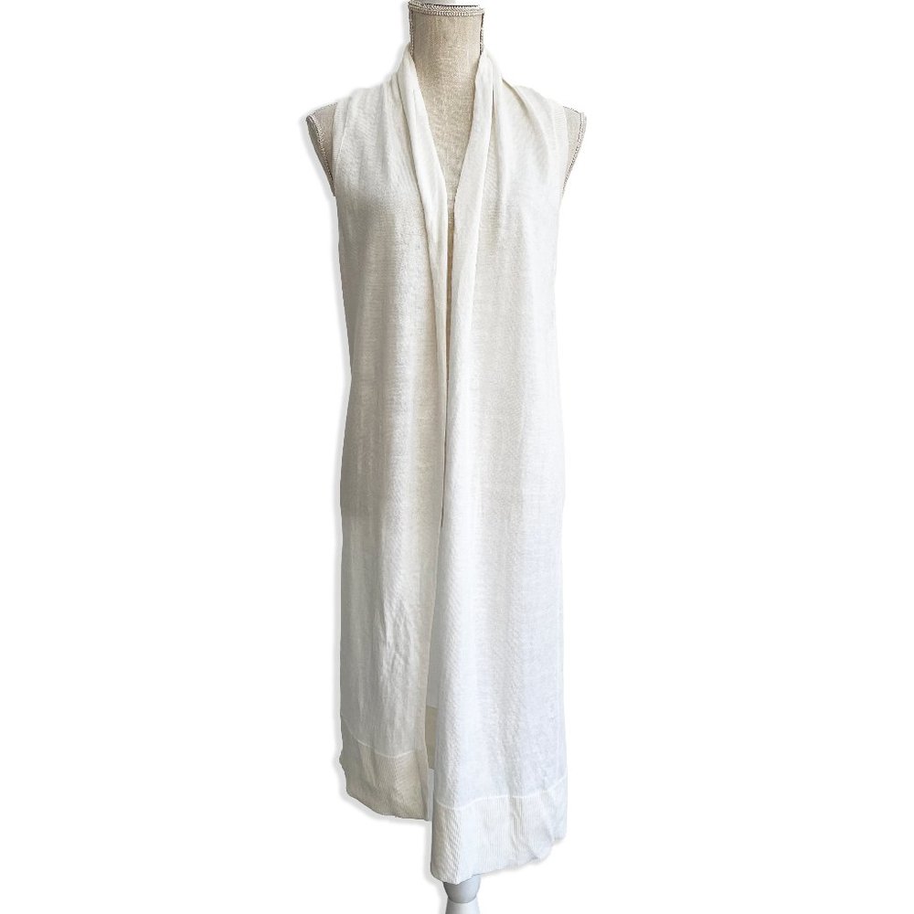 Michael Kors White Sleeveless Long Tunic Duster